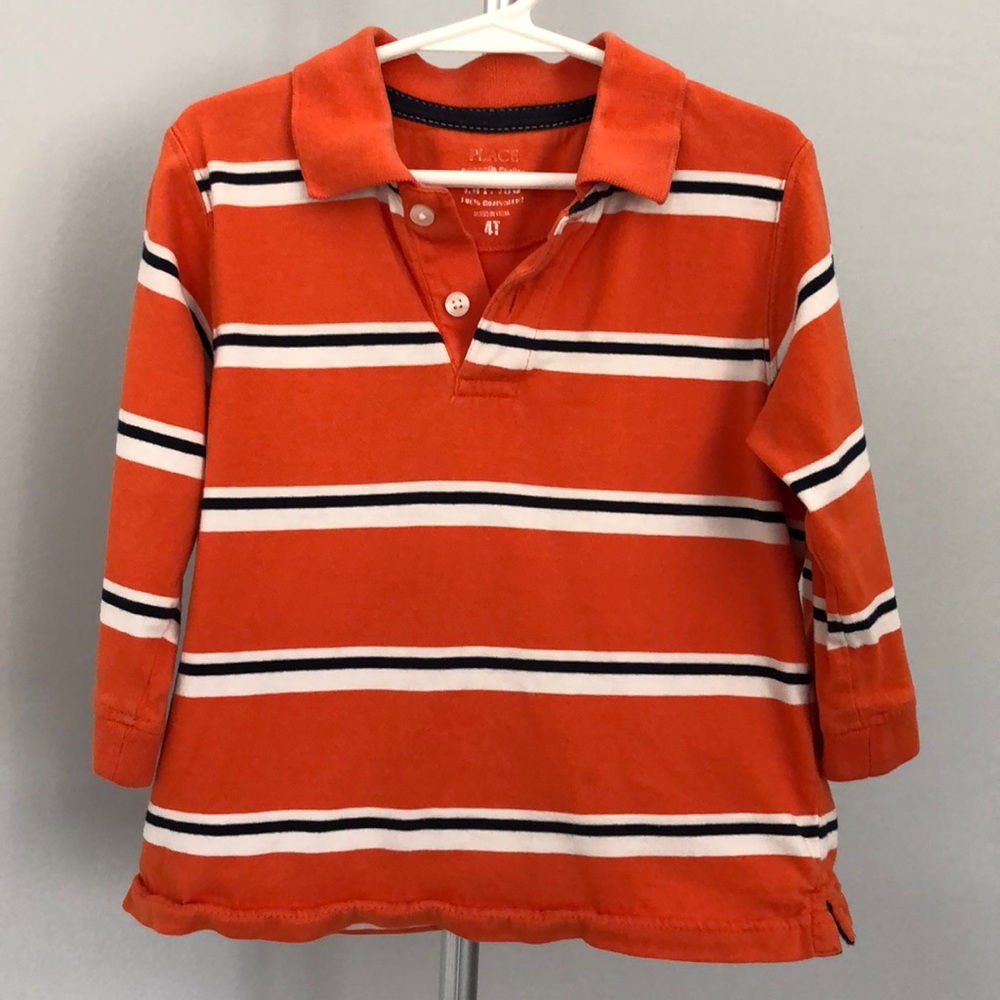 Children’s Place Boys 4T Button Down Long Sleeve Polo